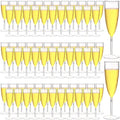 Gerrii Disposable Plastic Champagne Flute Plastic Flutes Clear Champagne Glasses Disposable Ideal for Home Daily Wedding Toasting Drinking Party Supplies (72 Pcs)