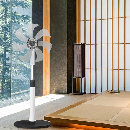 Hemoton 14 Inch Electric Fan Blades Replacement for Standing Pedestal Fan 7-Blade Plastic Propeller with Set Screws Compatible with 1.49 Inch Shaft