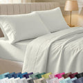 California Design Den Twin Sheet Set - 100% Soft Cotton, 400 Thread Count, Silky Sateen Weave - Ivory