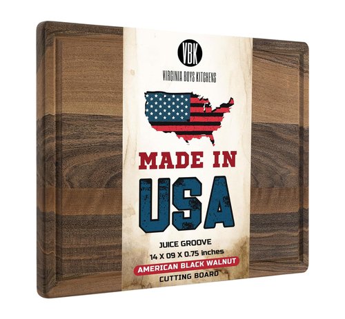 Walnut Wood Cutting Board - Made in USA - Reversible - by Virginia Boys Kitchens