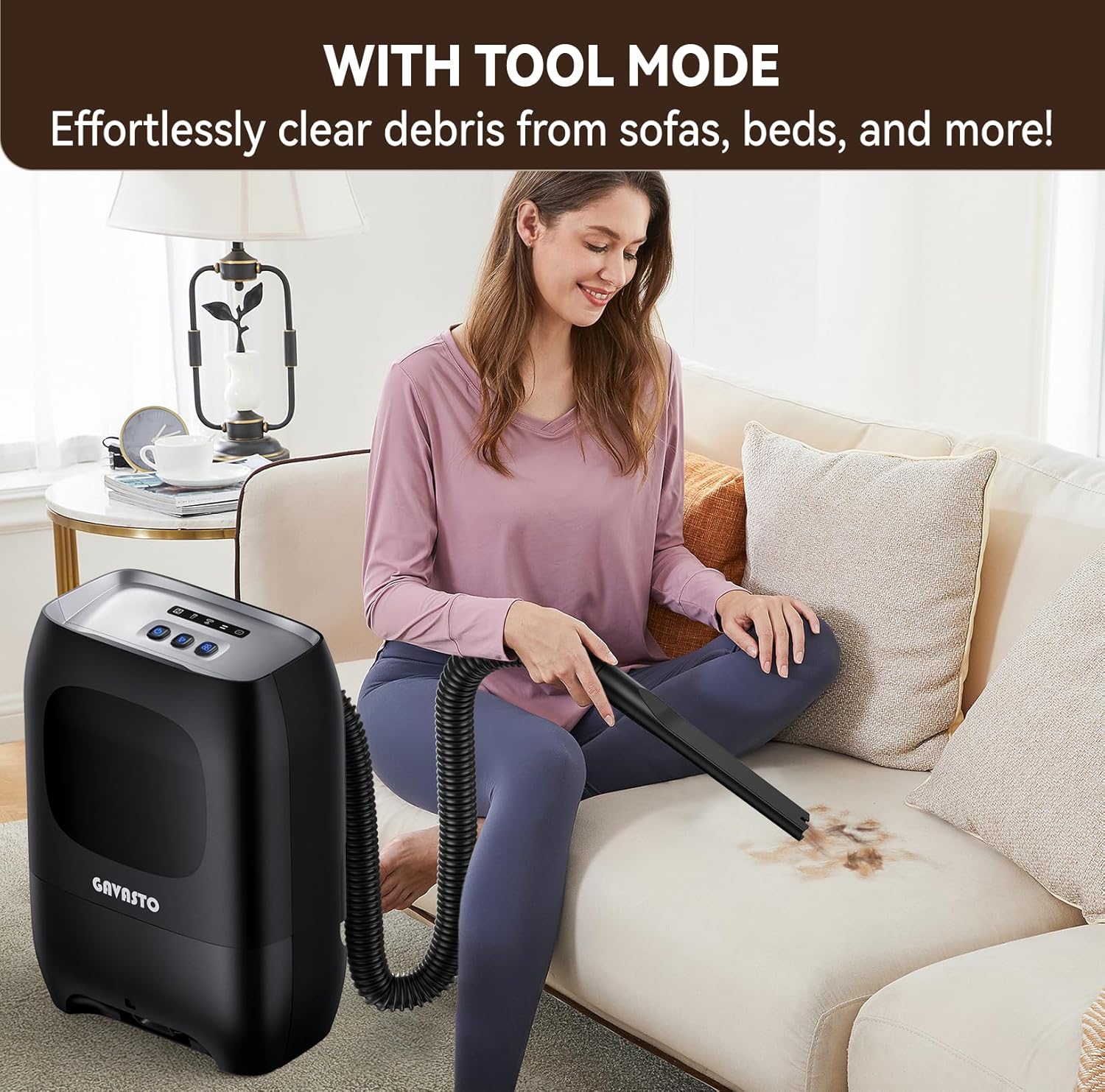 Pro Touchless Vacuum | Automatic Dustpan with Ultra-Fast Power - Ideal for Pet Hair & Food Debris, Bagless, 1500 Watt (Gun Gray)