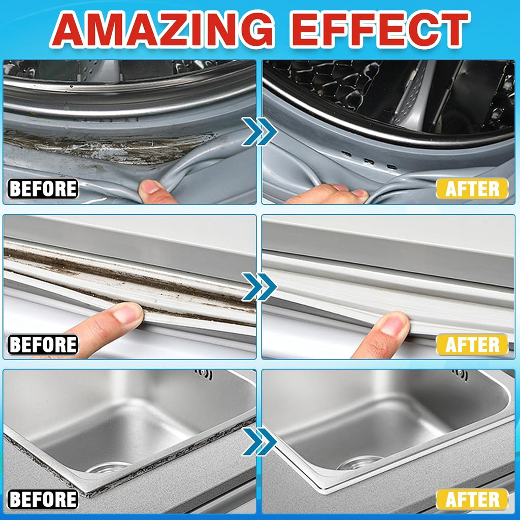 Skiennix Mold Remover Gel - Powerful Washing Machine & Bathroom Cleaner for Gaskets, Grout, Tile | All-Purpose Stain Remover