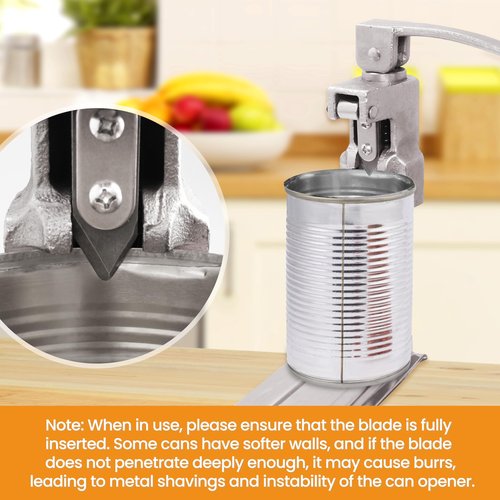 MoHern Commercial Can Opener Heavy Duty, Industrial Can Opener for #10 Cans, Manual Can Opener with Plated Steel Base for Restaurant, Food Store, Hotel, Bar, Home up to 11’’