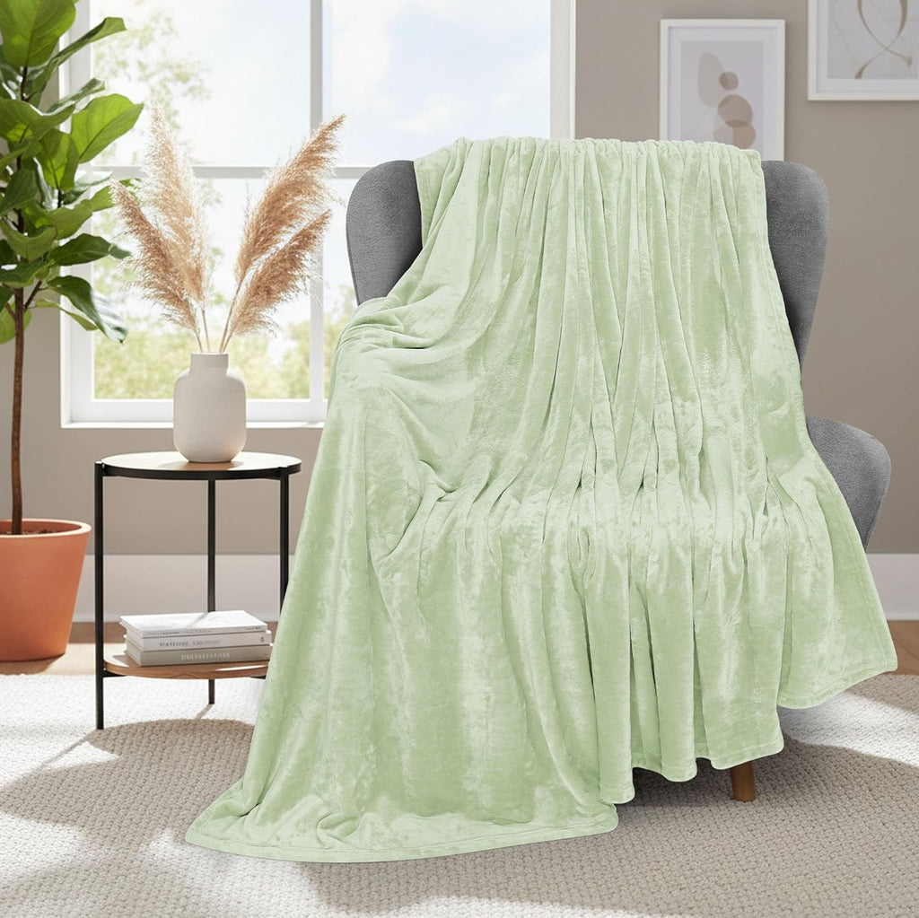 Utopia Bedding Fleece Blanket - Luxury Sage Green 300GSM Soft Microfiber Throw | 50x60 Inch