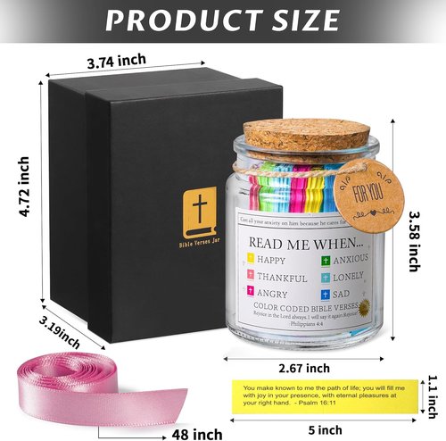 Bible Verse Jar - Daily Encouragement Gift for Women | Perfect for Easter, Birthdays & Mother's Day
