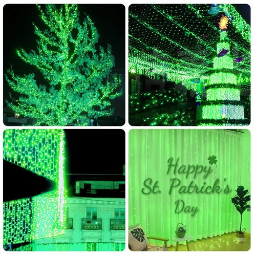 ILLUMINEW Christmas Lights - 98ft 2 Pack 150 Count Connectable Waterproof Led Fairy Lights Bulbs for Indoor Outdoor Christmas Tree Wedding Valentine's Day Decor (Green, 150 Count - 2 Pack)