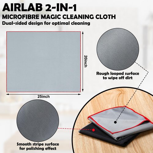 VitalCozy 6 Pcs Wine Glass Polishing Cloths Large Microfiber Cleaning Cloths 25 x 20 Inch Lintless Towels for Drying Wine Glasses Cleaning Window Stemware Dishes Glassware (Black, Gray)