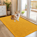 OLANLY Dog Door Mat - Absorbent Non-Slip Washable Doormat for Muddy Paws | 54x32 Golden Yellow