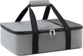 Skiennix Insulated Casserole Carrier - Versatile Lunch Tote for Hot or Cold Food | Fits 9"x13" Dish - Grey