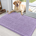 OLANLY Dog Door Mat - Absorbent Non-Slip Washable Doormat for Muddy Paws | 36x24 Lavender Carpet