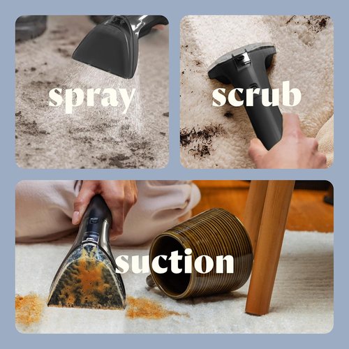 BISSELL Little Green Mini Portable Carpet Cleaner - HydroRinse Tool & Tough Stain Tool | Limited Edition Lake Color