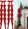 Skiennix 24 Pcs Velvet Bows - Vintage Ribbon Bows for Christmas Tree & Crafts | Red, 9 x 13 Inch