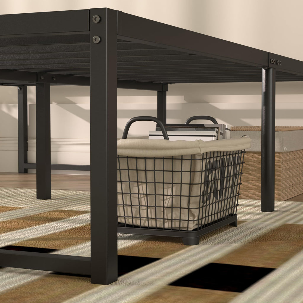 VECELO 14" Queen Bed Frame/Metal Platform Mattress Foundation/No Box Spring Needed