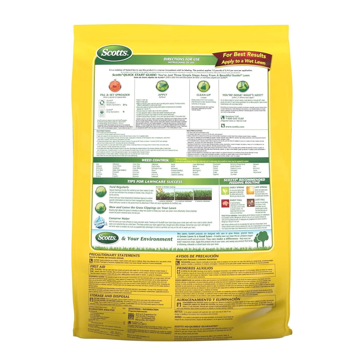 Scotts Turf Builder Weed and Feed - Effective Lawn Care Solution for 5,000 Sq. Ft.