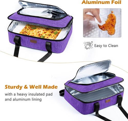 BAGSPRITE Insulated Casserole Carrier - Keeps Food Hot or Cold | Fits 9" x 13" Baking Dish