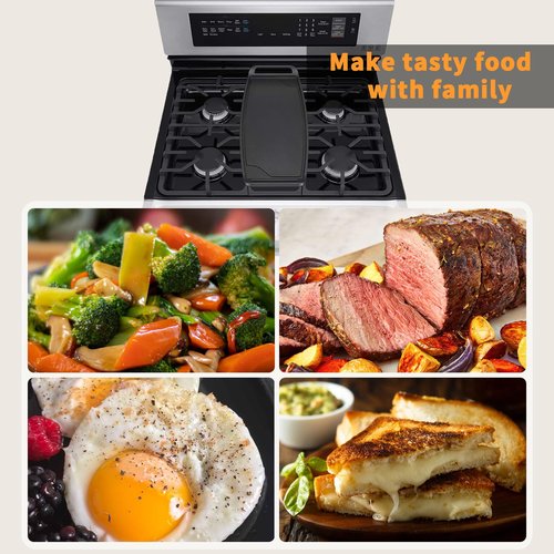 19.1 In AEB72914211 Griddle Replacement Parts for LG Gas Stove Parts Top Cast Iron Center Burner Griddle AEB72914208 AEB72914204 LDG4313ST LG Gas Range Cooktop Griddle Plate Flat Top Pan 1Pcs