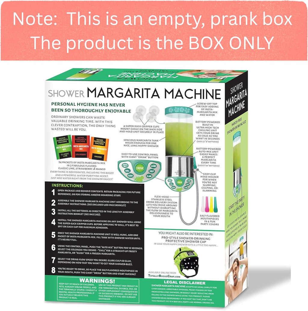 Seymour Butz Prank Gift Box - Empty Joke Box for Shower Margarita Machine | Fun Gag Gift Idea