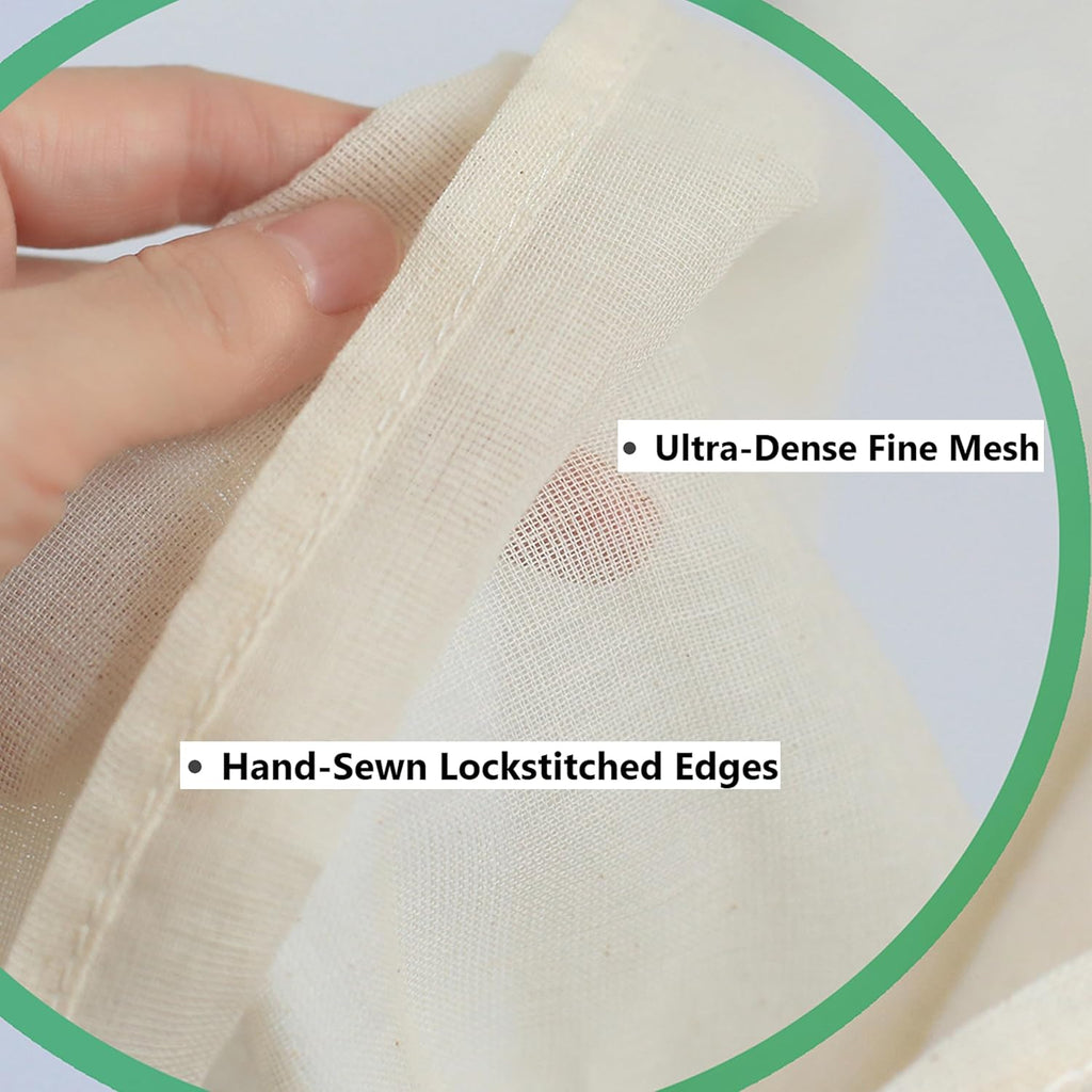 Skiennix Organic Cheese Cloths - Grade 100 Extra Fine Mesh, 20x20 Inch, 6 Pack, 100% Unbleached Cotton