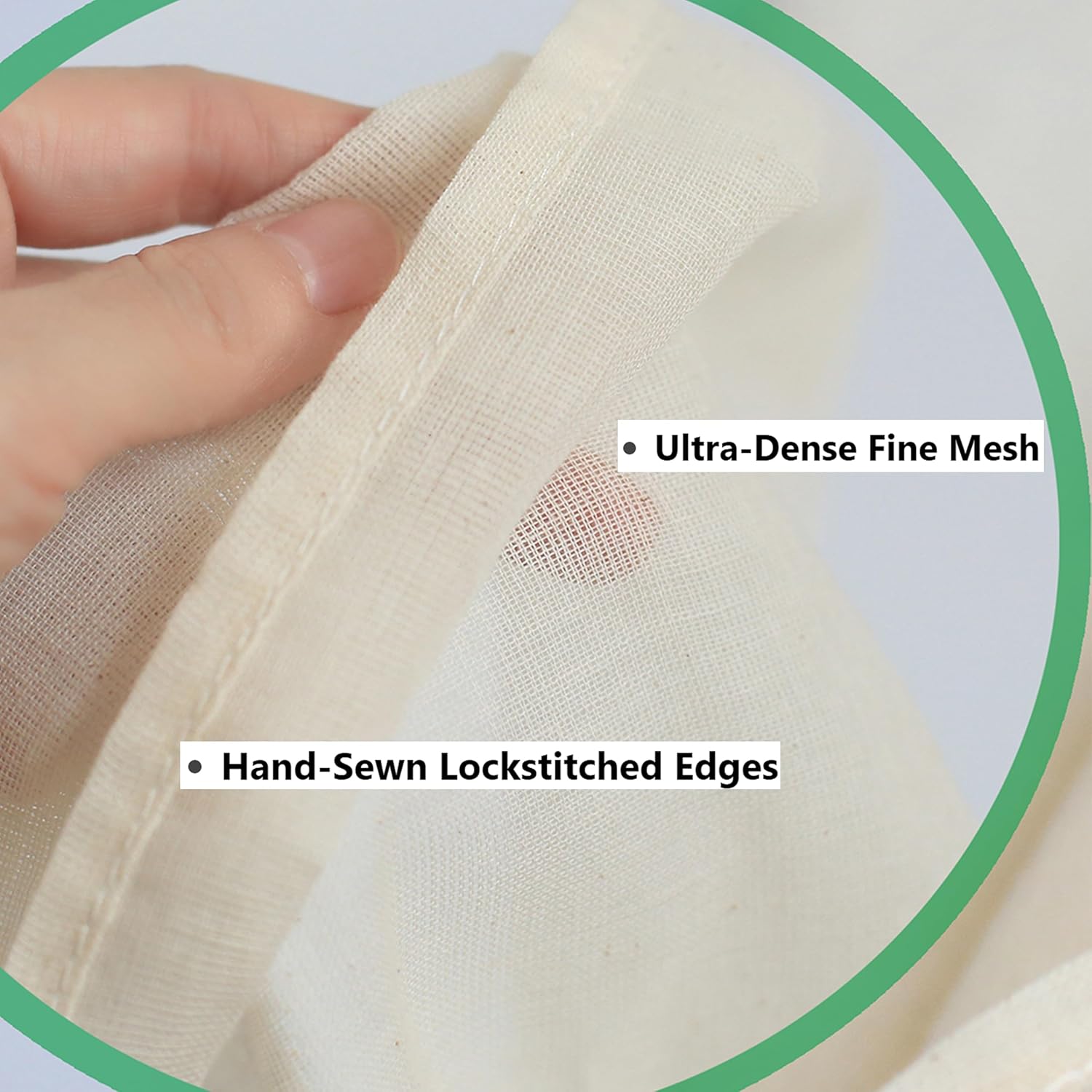 Skiennix Organic Cheese Cloths - Grade 100 Extra Fine Mesh, 20x20 Inch, 6 Pack, 100% Unbleached Cotton