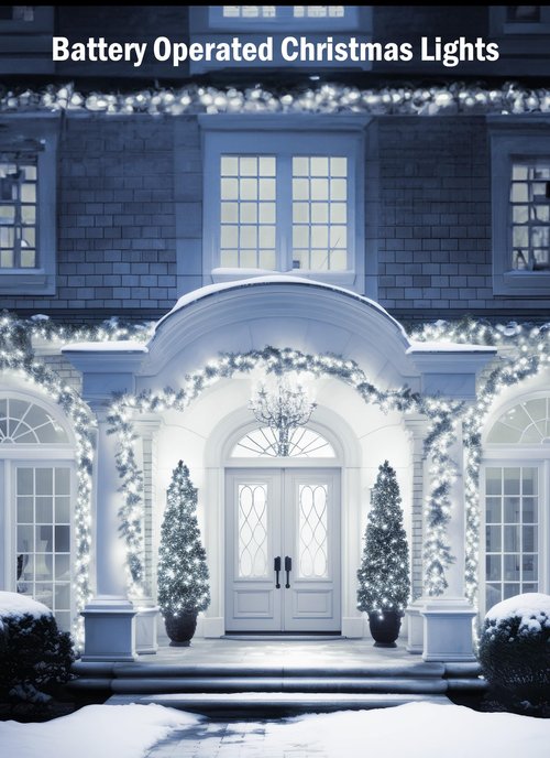 Battery Operated String Lights Outdoor, 17 FT 50 LED Battery Powered String Fairy Lights with Time, 8 Modes, Waterproof Twinkle String Lights for Outside Indoor Bedroom Tree Wedding Party, Pure White