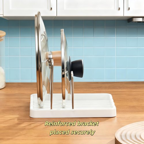 chhcjqyyf Spoon Rest & Pot Lid Holder - 2-in-1 Kitchen Cooking Tool Rack for Counter & Stove Top - Lid Holder While Cooking, Multifunctional Organizer