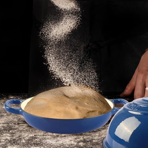 CUKOR 7QT Enameled Cast Iron Dutch Oven - Non-Stick Bread Pot for Baking & Cooking | Versatile for Roasting, Braising, Stewing, Soups