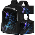 KLFVB 3PCS Girls Backpack, 17" Unicorn Kids Bookbag and Lunch Box, Water-Resistant Preschool Backpacks for Teen Elementary Students