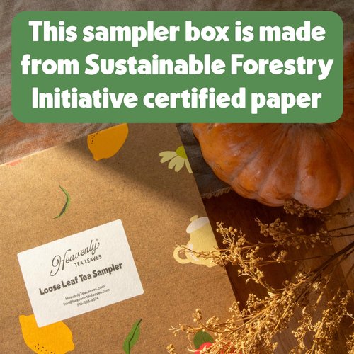 Heavenly Tea Leaves Organic 9 Loose Leaf Tea Sampler Gift Set (Approx. 90 Cups) | Assortment of Black Tea, Green Tea, Herbal Tea | High to No Caffeine | Great Hot or Iced | Premium Assorted Gift Box