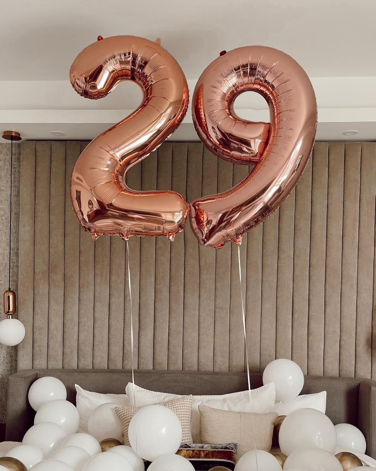 Rose Gold Number 2 Balloon - 40 Inch 2nd Birthday Decoration for Toddlers | Sparkling Party Decor