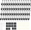 Stainless Steel Bottle Pourers Tapered Liquor Pourers with Rubber Dust Caps Tapered Pour Spouts for Liquor Bottles Vinegar Bottle Dispenser for Wine Oil Beer Drink Water Bar Supplies (80)