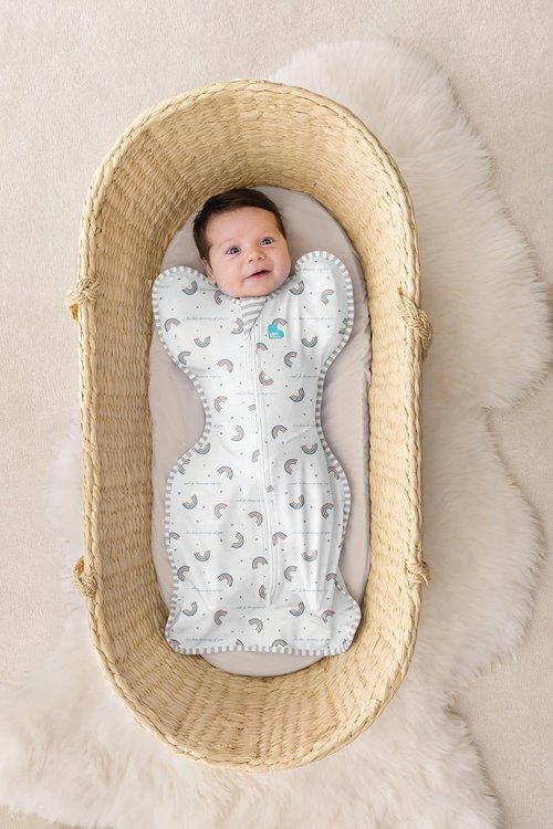 Love To Dream Swaddle UP - Baby Sleep Sack for Self-Soothing | 1.0 TOG, Newborn 5-8.5lbs, Rainbow Dream