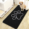 OLANLY Dog Door Mat - Absorbent Non-Slip Mud Mat for Paws | 47x24 Black Chenille Design