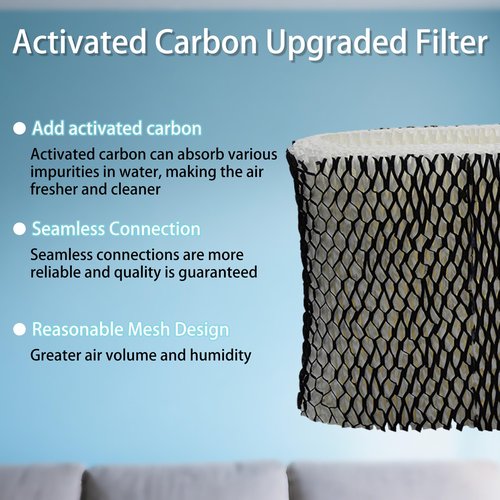 ZBYPLUAR 4 Pack HWF64 BWF64 Replacement Humidifier Wick Filter B | Compatible with Holmes HM1730 & HM1745 & HM1746 & SCM1746 Humidifiers | Activated Carbon Upgraded