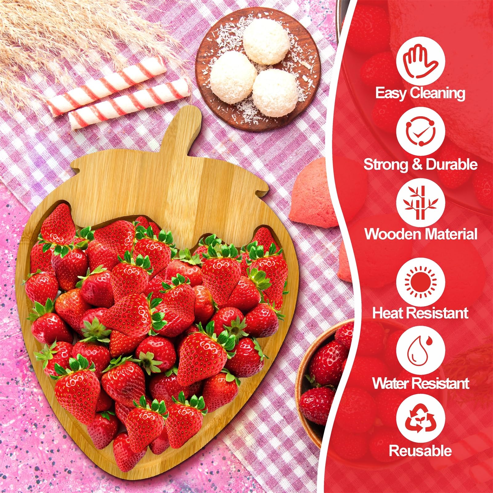 1 PCS Wooden Bow Party Decoration Bowtie Charcuterie Board with 4 PCS Large Pink Bow Balloons Baby Girl Birthday Serving Tray Coquette Fillable Food Platter Foil Balloons for Baby Shower Wedding Party