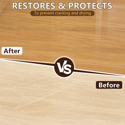 CCGeass Beeswax Wood Polish & Conditioner, Natural Beeswax Orange Oil Conditioner Cleaner for Wood Furniture, Floors, Restores Shine & Waterproofs, 16 Fl Oz