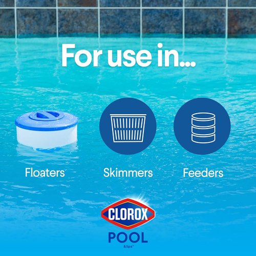Clorox® Pool&Spa™ XtraBlue 3” Chlorinating Tablets - Kills Bacteria & Stops Algae | 25 LB
