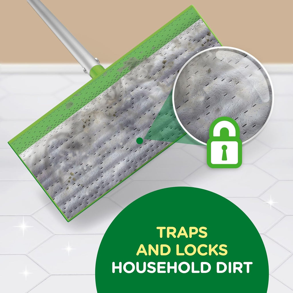 Swiffer Sweep + Mop Wet Pads Refill - All-Purpose Floor Cleaner for Dirt & Dust | Lavender, 12ct