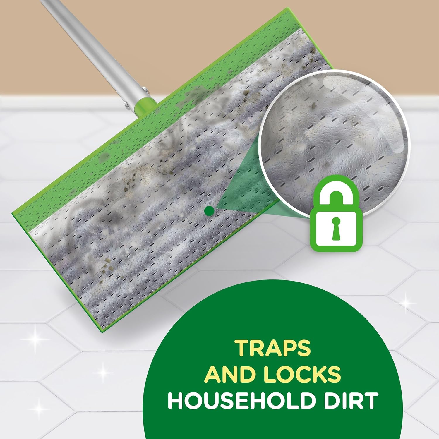Swiffer Sweep + Mop Wet Pads Refill - All-Purpose Floor Cleaner for Dirt & Dust | Lavender, 12ct