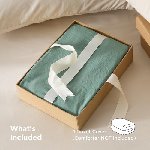 Bedsure Sage Green Duvet Cover | Extra Soft Prewashed Cotton-Like Polyester | Queen Size 90x90 Inches with Zipper Closure