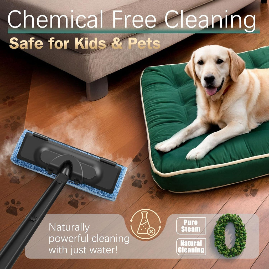 Skiennix Steam Cleaner - 1800W Powerful Multipurpose Mop with 28 Accessories & 1.5L Tank | Chemical-Free Floor Cleaning