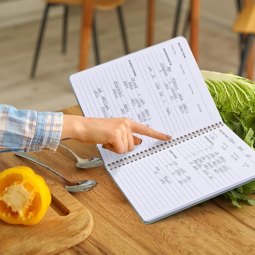 Elegant Recipe Book for 100+ Cherished Meals - Spacious 8.25 x 10" Notebook to Write In Your Own Recipes - Beautiful Blank Cookbook for Seamless Homemade Dish Planning