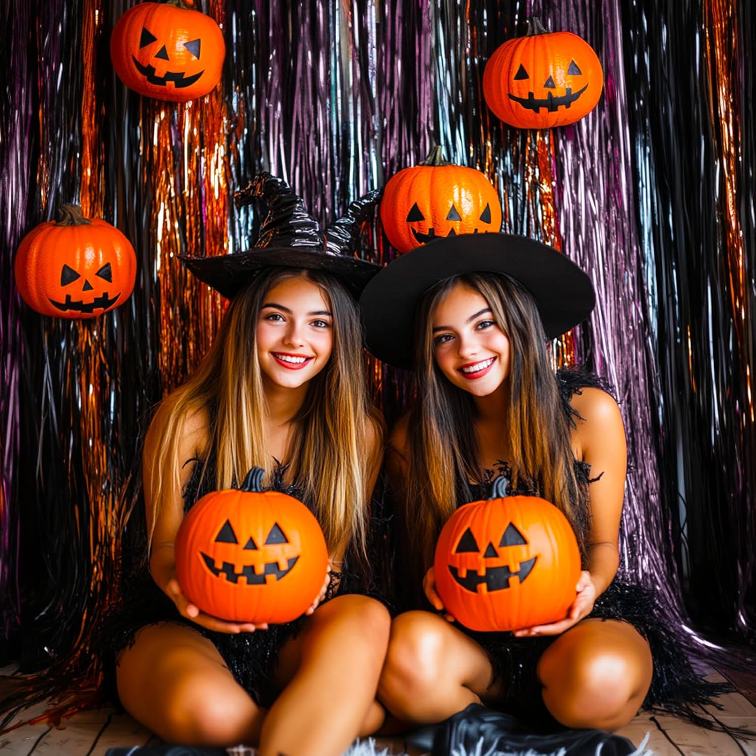 ParyWoo Light Purple Streamers - 8.2FT Metallic Lavender Foil Fringe Curtains for Parties & Events