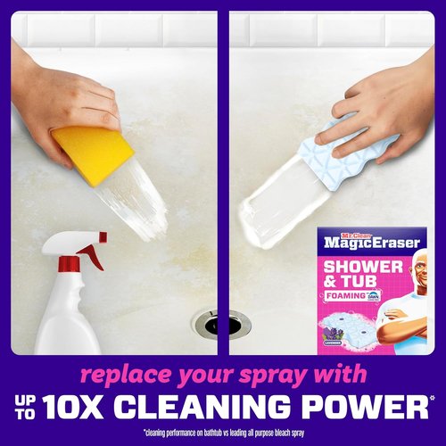 Mr. Clean Magic Eraser Sponge - Powerful Soap Scum Remover with Lavender Scent | 6 Count