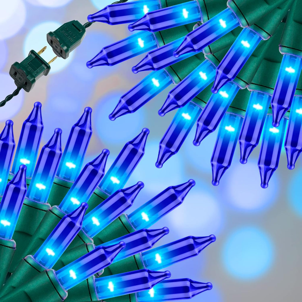 100LIGHTS Blue Extra-Bright Mini String Lights - 5.98m Waterproof Decorative Set for Holiday & Party Decor