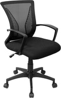Techni Mobili Ergonomic Black Mesh Office Chair - Adjustable Height & Lumbar Support for Home Office