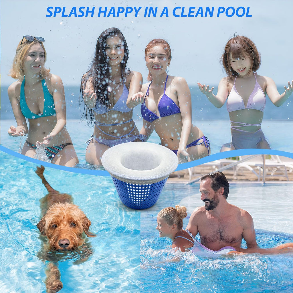 Skiennix Pool Skimmer Socks - Ultra Fine Mesh Filter for Debris & Leaves | 40-Pack for All Pools