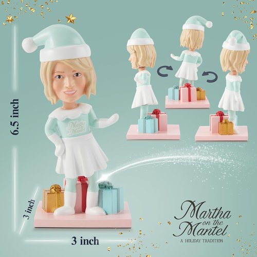 Martha Stewart Bobblehead - Santa Holiday Collectible Décor | Fun Gift for Christmas & Secret Santa