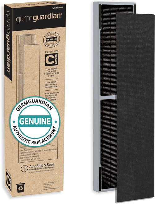 GermGuardian HEPA Air Purifier Filter - Removes 99.97% of Wildfire Smoke & Odors | Compatible with AC5000 Series