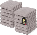 Homaxy 12 Pack Dish Towels for Kitchen (10 x 20 Inches, Grey), Super Soft and Absorbent Coral Velvet Dish Cloths for Washing Dishes, Nonstick Oil Fast Drying Microfiber Cleaning Cloth