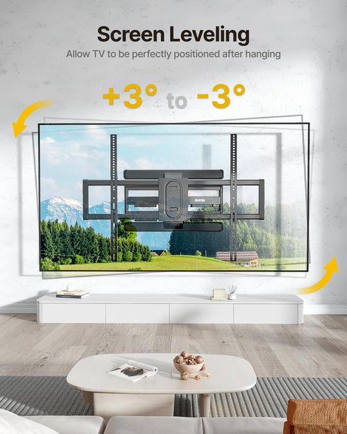 monTEK Heavy Duty Full Motion TV Wall Mount for 43–100 Inch TVs Pre-Assembled Bracket with Tool-Free Tilt Swivel & Extension Max VESA 800x600, 150lbs 4X Strength Tested Fits 16/18 Inch Studs